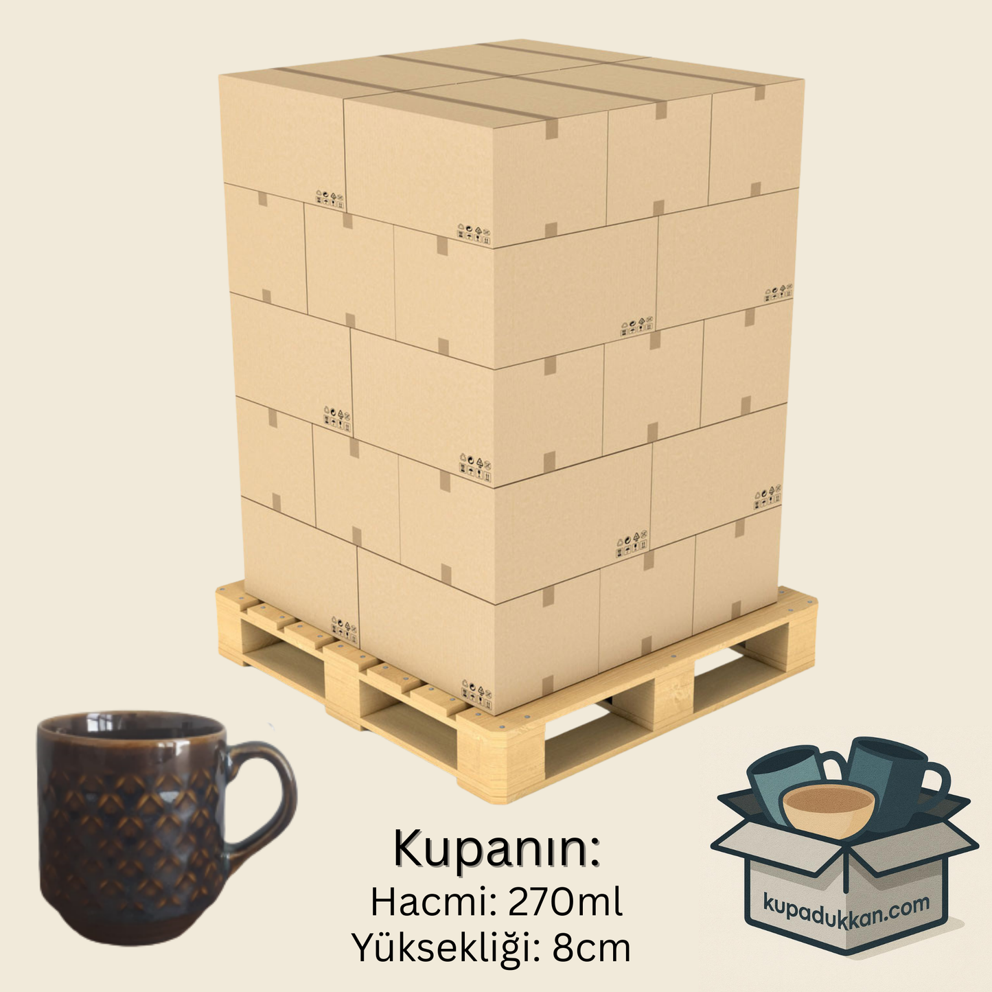 NOVA PORSELEN DIAMOND KUPA - 270ml