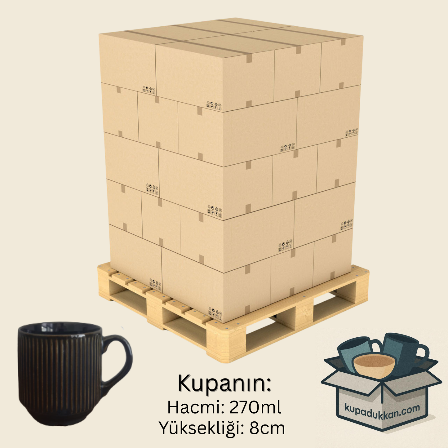 NOVA PORSELEN LINE KUPA - 270ml