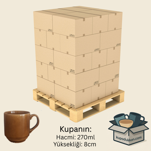 NOVA PORSELEN FLAT KUPA - 270ml